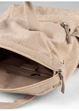 bonprix Weicher Rucksack in Cordoptik - beige - Damen Riesige Rabatte