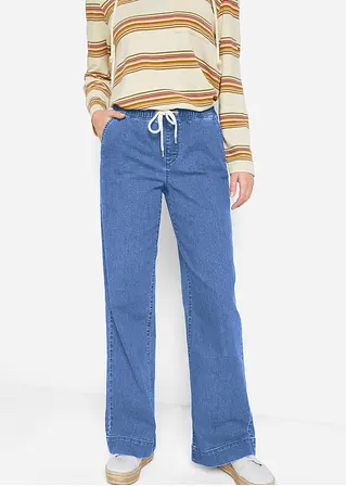 bonprix Weite Schlupfjeans mit Stretch und einem Bindegürtel Hotsell