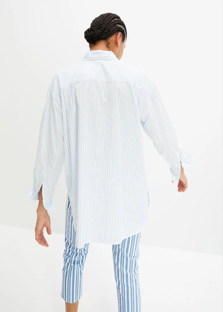 bonprix Oversized Bluse aus einem Bio-Baumwollstoff mit Webstruktur Black Friday