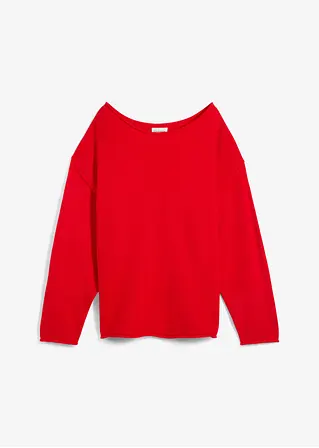 bonprix Lässiger Pullover mit weitem Ausschnitt - rot - Damen Osterangebot