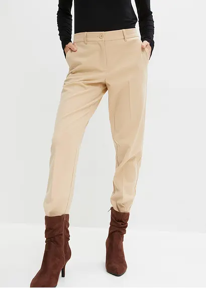 bonprix Elegante Hose mit Bügelfalte - beige - Damen Muttertagsangebot