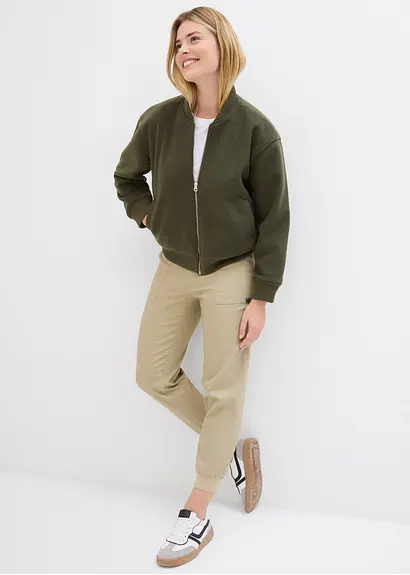 bonprix Twillhose mit Bequembund und aufgesetzten Taschen hinten - grün Bestseller