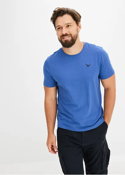 bonprix Schöne T-Shirts im 3er Pack mit kleiner Stickerei auf der Brust Riesige Rabatte