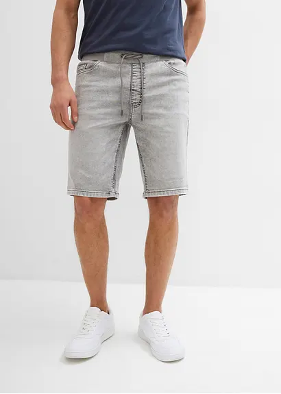 bonprix Kernige Bermuda aus bequemen Sweat-Denim - grau 2025