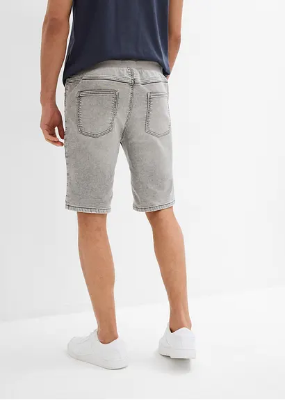 bonprix Kernige Bermuda aus bequemen Sweat-Denim - grau 2025