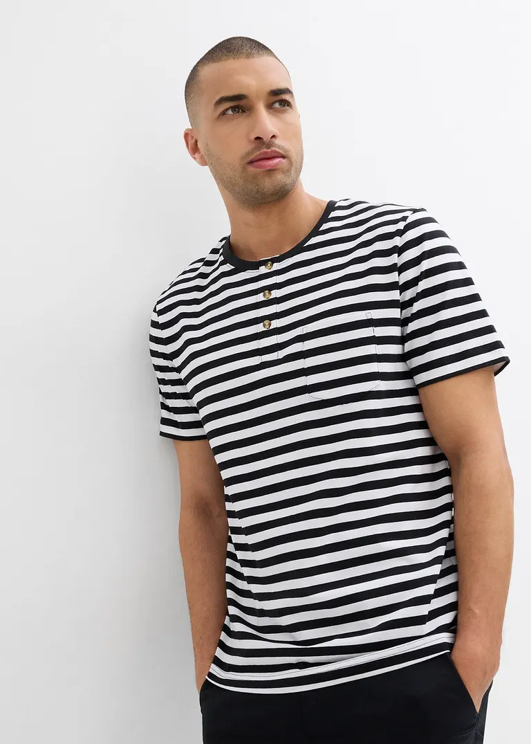 bonprix modernes Henleyshirt m günstigen Doppelpack - Herren Outlet