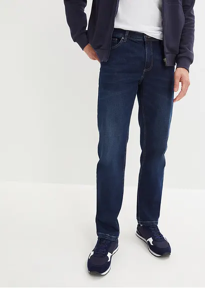 bonprix Stretch-Jeans Regular Fit Straight mit leichter Waschung Auslauf