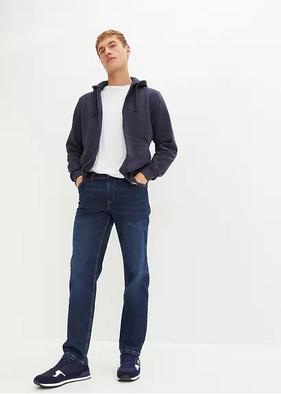 bonprix Stretch-Jeans Regular Fit Straight mit leichter Waschung Auslauf