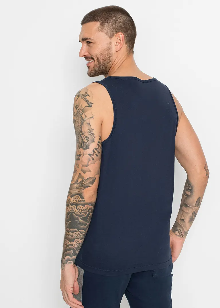 bonprix Basic Tanktops mit Rundhalsausschnitt lässt sich auch als Unterhemd tragen maschinenwaschbar Hotsell