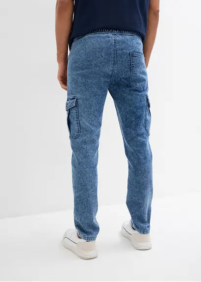 bonprix Modern geschnittene Sweat-Schlupfjeans mit Cargotaschen Blitzverkäufe