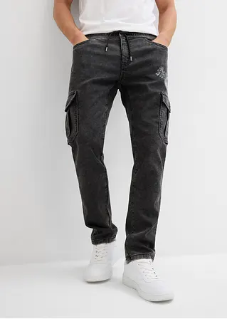 bonprix Modern geschnittene Sweat-Schlupfjeans mit Cargotaschen Kostenloser Versand