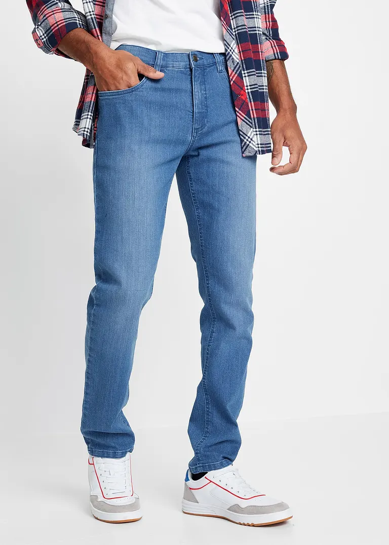 bonprix Modische Slim Fit Stretch-Jeans mit leichter Waschung - blau Fabrik Onlineshop