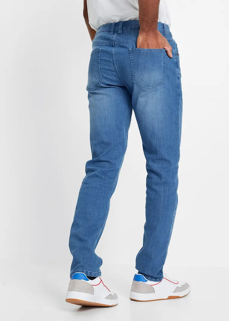 bonprix Modische Slim Fit Stretch-Jeans mit leichter Waschung - blau Fabrik Onlineshop