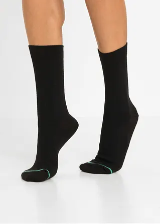 bonprix Herren Socken (5er Pack) mit Kontraststreifen - schwarz Kauf eins, bekomm eins gratis