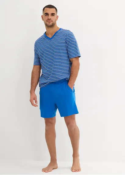bonprix Gestreifter Shorty mit Hosentaschen - grau - Herren VIP-Rabatte