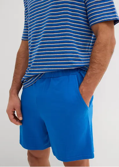 bonprix Gestreifter Shorty mit Hosentaschen - grau - Herren VIP-Rabatte