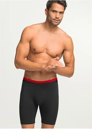 bonprix Bequeme Boxershorts in figurnaher Passform mit langem Bein und einem gestreiftem elastischen Bund zollfrei
