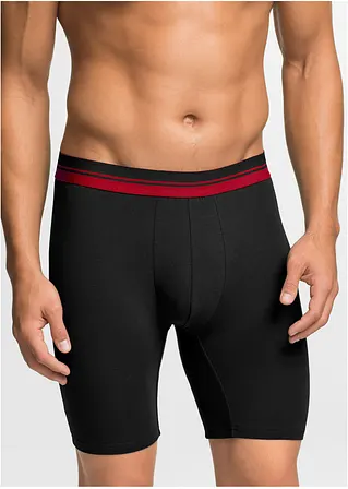 bonprix Bequeme Boxershorts in figurnaher Passform mit langem Bein und einem gestreiftem elastischen Bund zollfrei