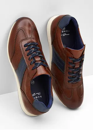 bonprix Robuster Bugatti Sneaker aus Leder - braun - Herren Sonderangebot