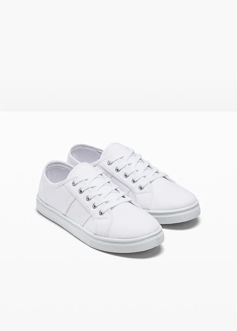 bonprix Modischer Sneaker mit Regenbogen Detail - weiß - Damen Exklusivangebot