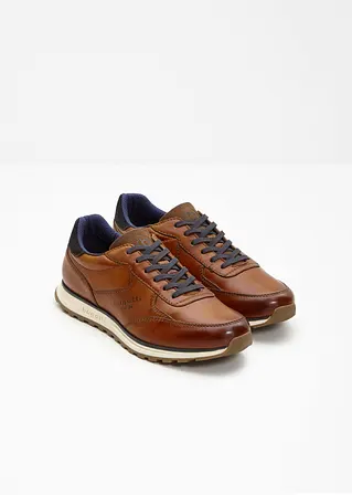 bonprix Eleganter Bugatti Sneaker aus Leder - braun - Herren Räumungsverkauf