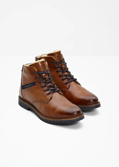 bonprix Warm gefütterte Schnür Stiefelette von Bugatti - braun Kauf eins, bekomm eins gratis
