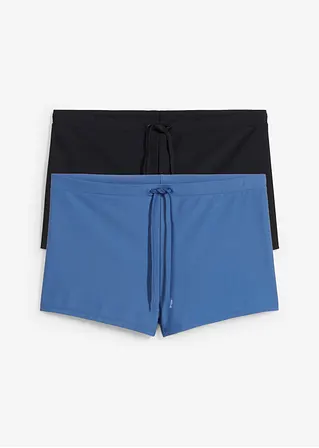 bonprix Schöne Badehose im Doppelpack - schwarz/blau - Herren Super Sparpreis