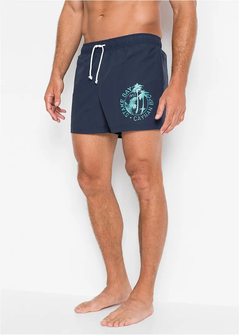 bonprix Sommerliche Badeshorts mit einer Tasche hinten. - blau Zeitbegrenzte Promotion