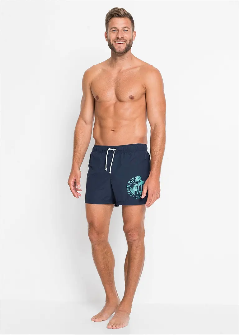 bonprix Sommerliche Badeshorts mit einer Tasche hinten. - blau Zeitbegrenzte Promotion