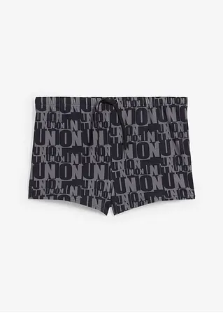 bonprix Modische Badehose mit trendigem Druck - schwarz Sonderangebot der Fabrik