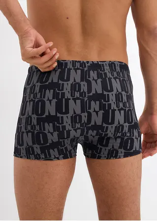 bonprix Modische Badehose mit trendigem Druck - schwarz Sonderangebot der Fabrik
