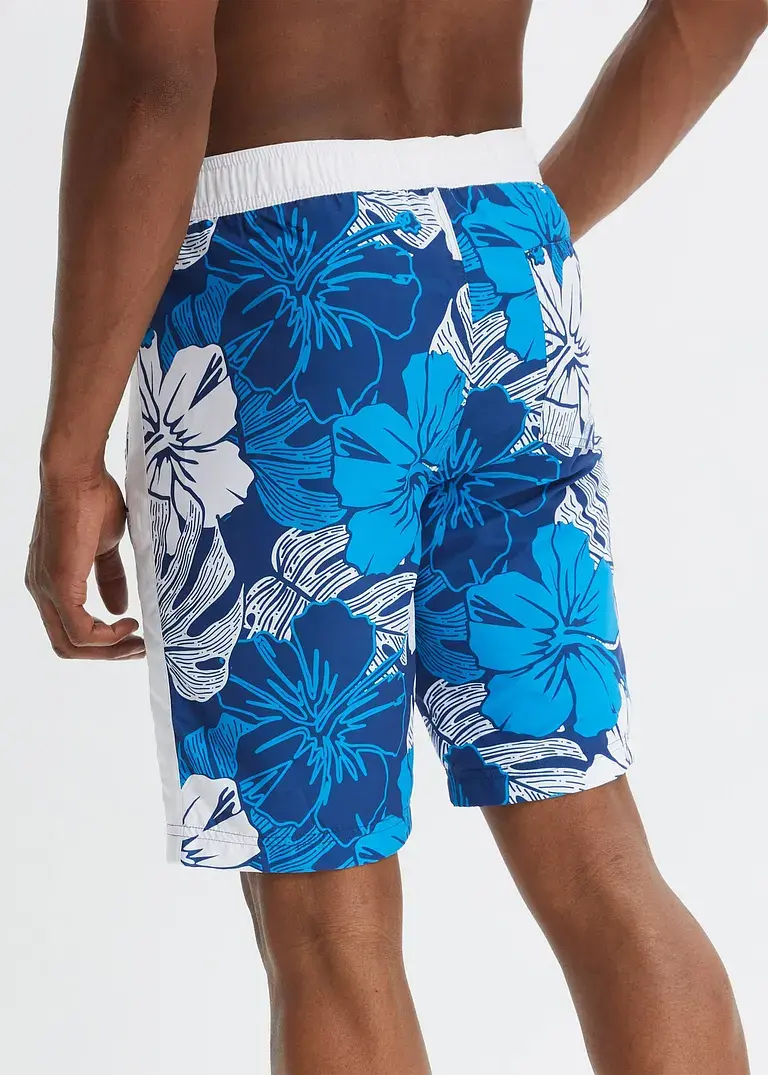 bonprix Sommerlich bedruckte Strand-Bermuda - blau - Herren 50% Rabatt mit kostenlosem Versand