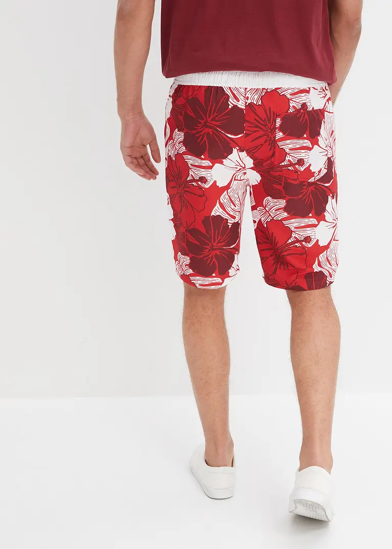 bonprix Sommerlich bedruckte Strand-Bermuda - rot - Herren Clearance-Verkauf