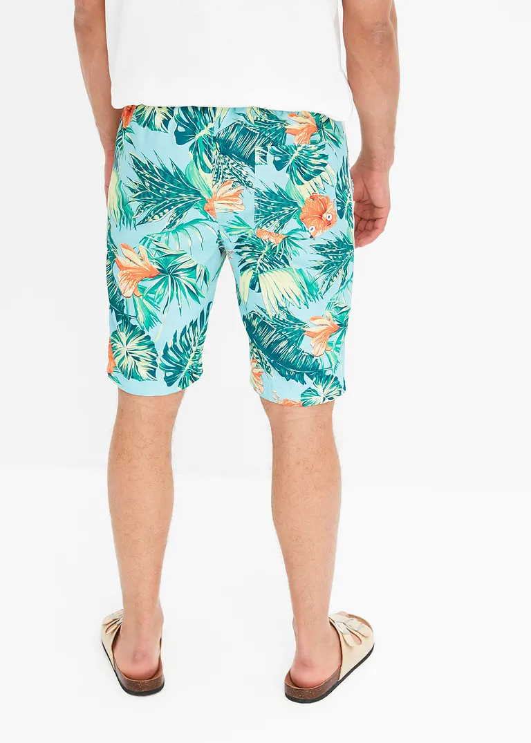 bonprix trendige Strandbermuda mit Allover-Druck - blau Fabrikladen