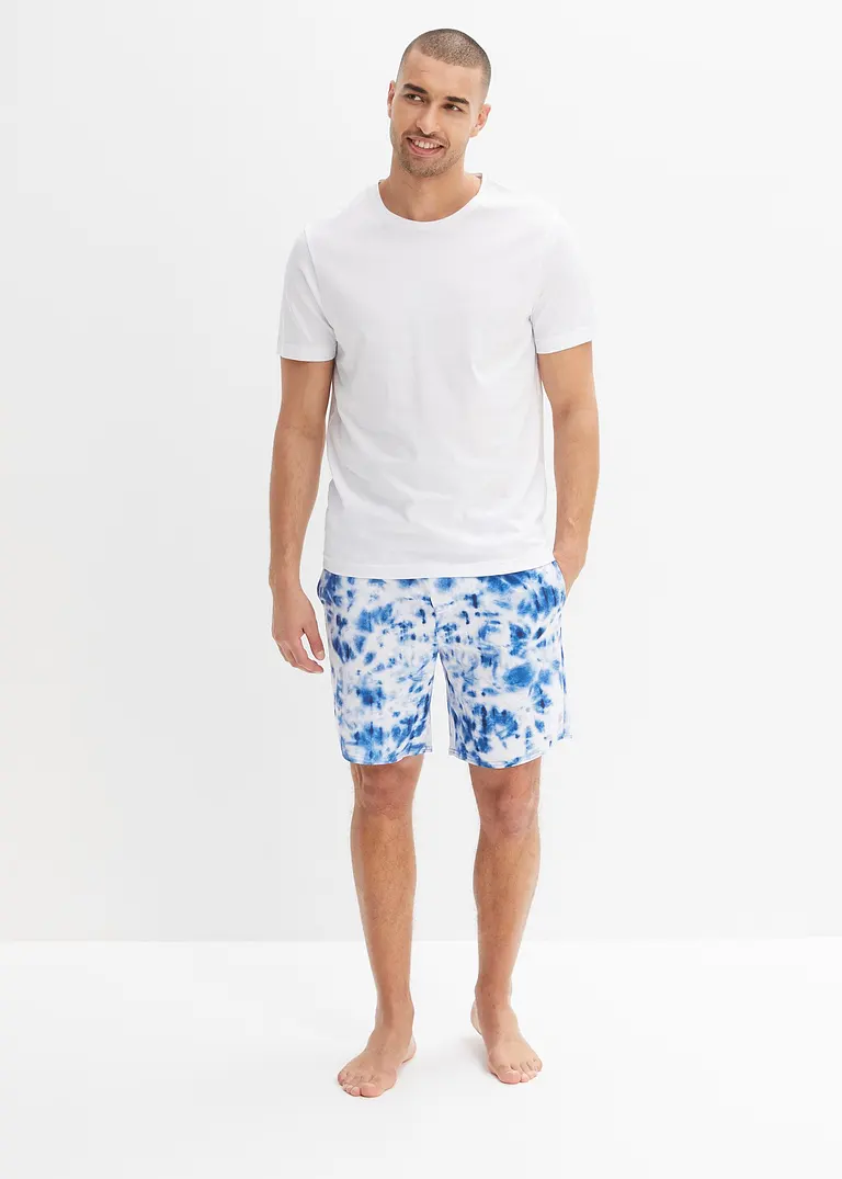 bonprix Schöne Badeshorts mit modischem Print - blau - Herren Black Friday Preise