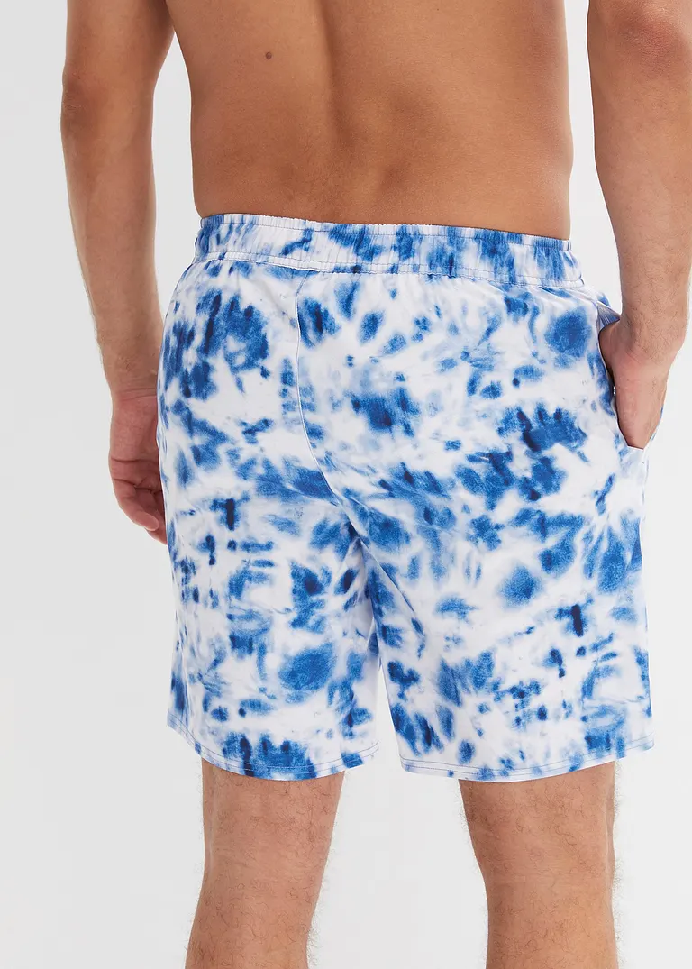 bonprix Schöne Badeshorts mit modischem Print - blau - Herren Black Friday Preise
