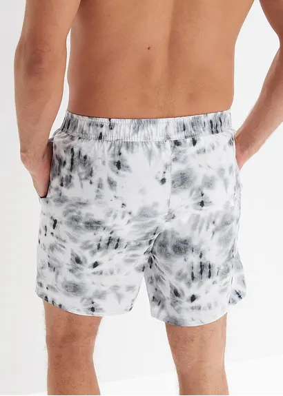 bonprix Schöne Badeshorts mit modischem Print - schwarz Im Verkauf