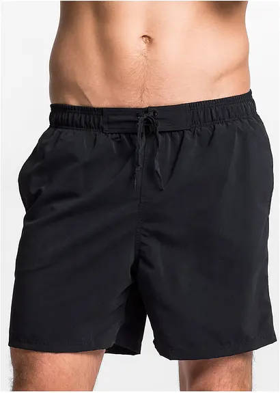 bonprix Sportive Badeshorts in unifarbenem Design - schwarz 50% Rabatt für begrenzte Zeit