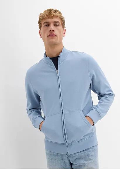 bonprix Sportive Herren Sweatjacke mit lässigen Kängurutaschen - lila Rabatt