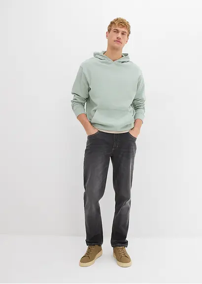 bonprix modernes Basic-Kapuzensweatshirt im angesagten Loose Fit innen weich angeraut Versandkostenfrei