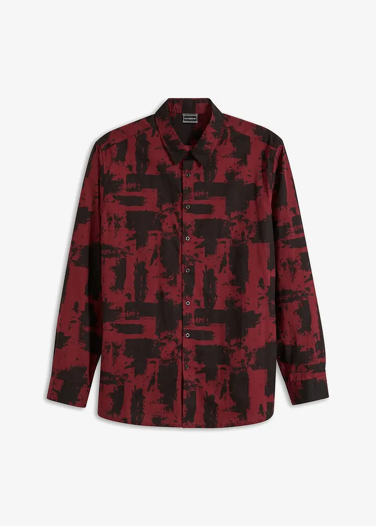 bonprix Modisch kariertes Langarmhemd - rot - Herren Black Friday