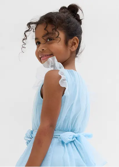 bonprix Schönes Mädchen Tüllkleid für festliche Anlässe - blau Weihnachtsangebot