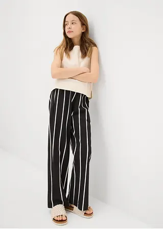 bonprix Mädchen Jersey-Hose aus reiner Bio-Baumwolle - schwarz Top Angebot