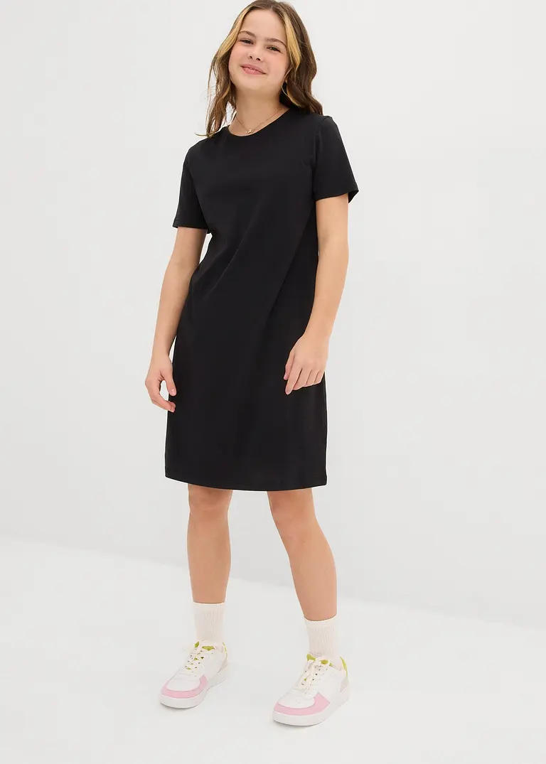 bonprix Schlichtes Jerseykleid für Mädchen aus reiner Bio-Baumwolle Neuheiten
