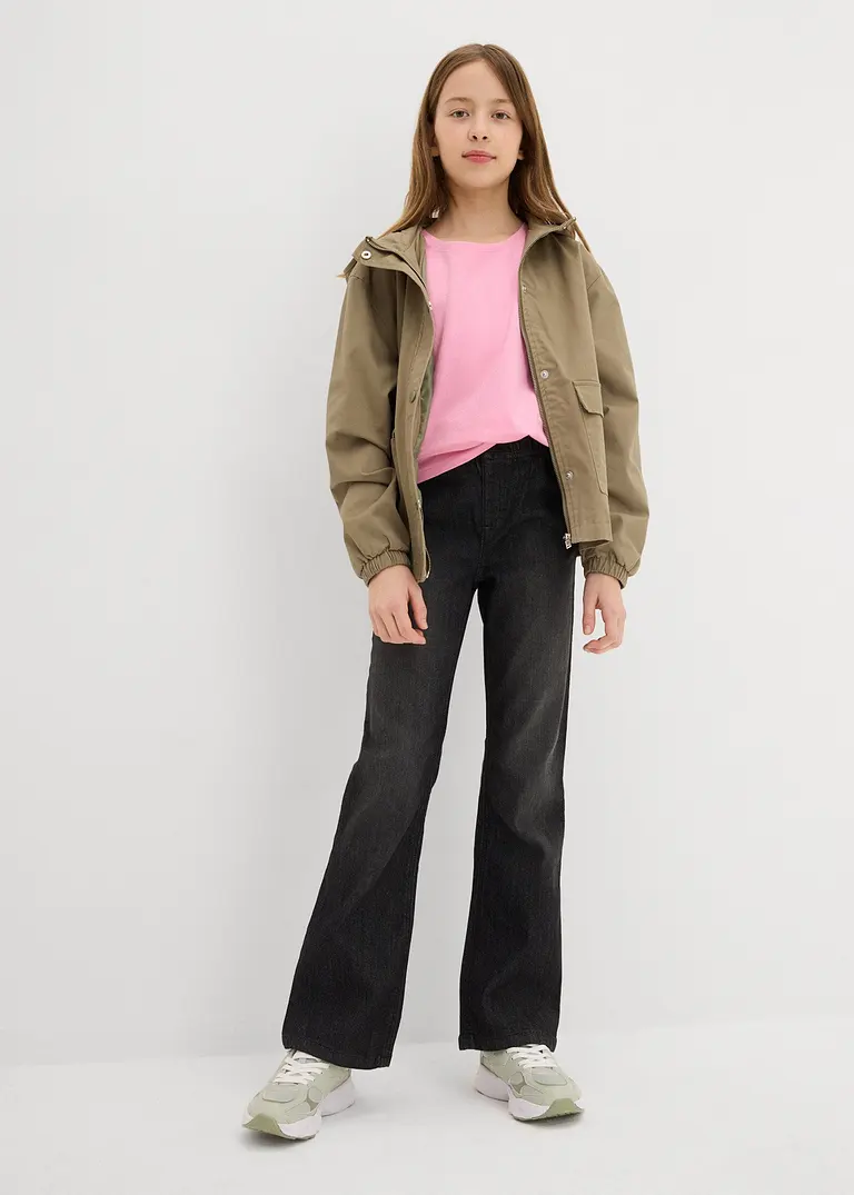 bonprix Mädchen Jeggings mit leicht ausgestelltem Bein und aufgesetzten Geäßtaschen Bestseller
