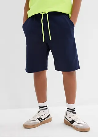 bonprix Schöne Jungen Sweat-Bermuda mit praktischen Taschen und kontrastfarbiger Kordel Begrenzte Freigabe