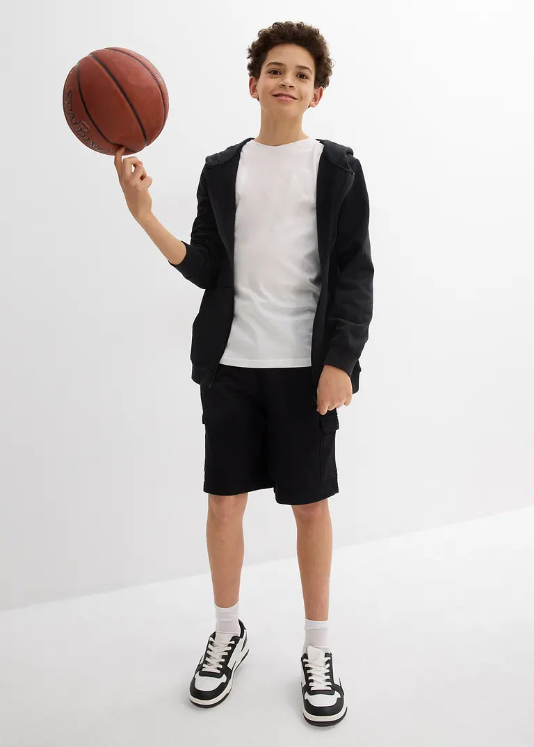 bonprix Schöne Jungen Sweat-Bermuda im Cargo-Style mit 4 Taschen - Kinder Letzte 3 Tage
