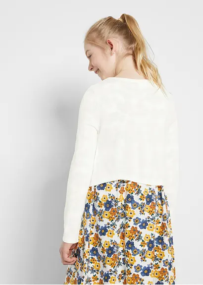 bonprix Schöner Mädchen Bolero mit funkelndem Knopf - weiß Super Rabatt