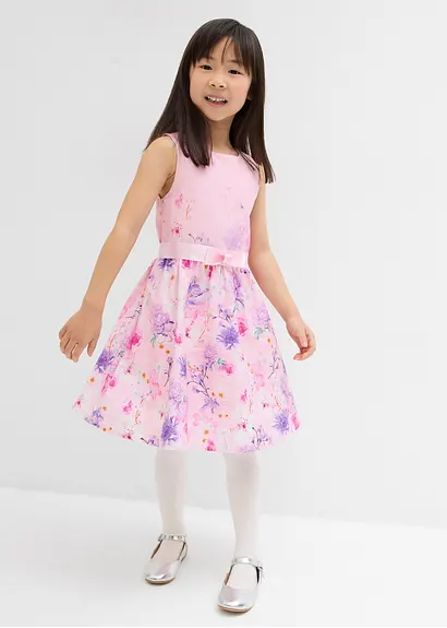 bonprix Sommerliches Mädchen Kleid mit Blumendruck - rosa Online