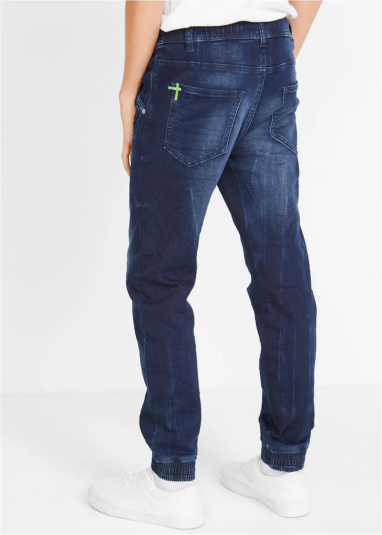 bonprix Coole Jungen Sweatjeans mit neonfarbenen Details am Bindeband Versandkostenfrei